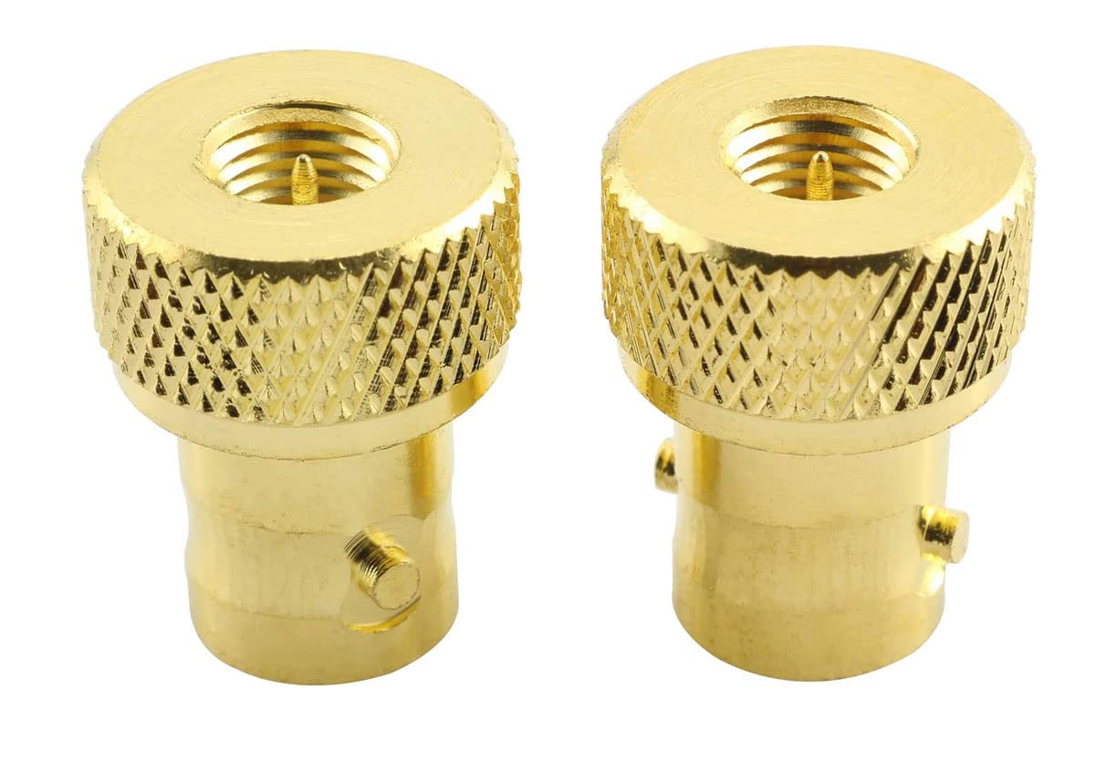 DHT Electronics 2pcs RF coaxial Coax Adapter SMA Male to BNC Female goldplated