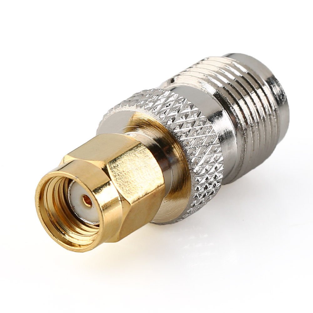 DHT Electronics 2PCS RF coaxial Coax Adapter RP-SMA Male to RP-TNC Female