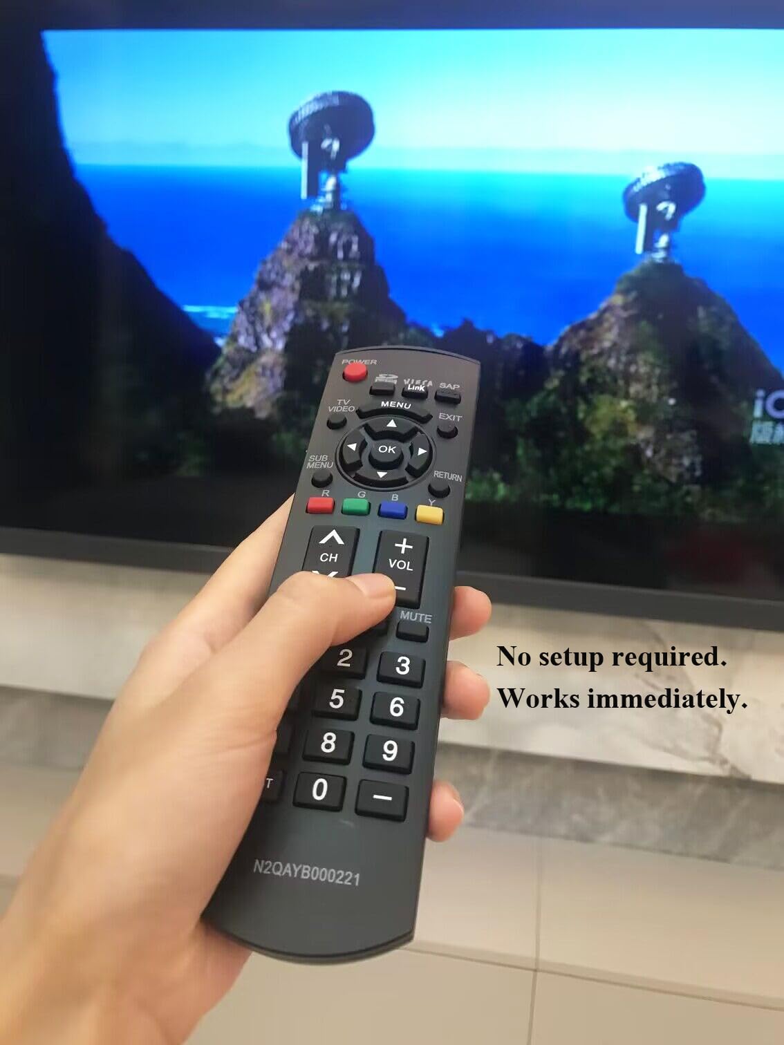 Replacement Remote Control for Panasonic Viera Plasma TV TH-M50HD18 TC-32LX85 TC-37LZ85 TH-42PZ80U TH-46PZ80U TH-50PZ80U TH-50PE8U TH-C50HD18