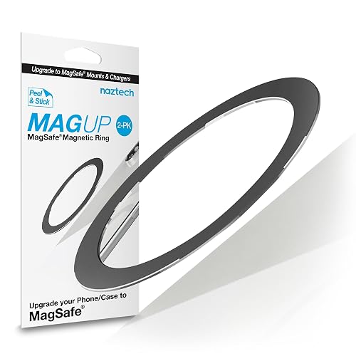 Naztech MagUp MagSafe Adapter - Universal Magnetic Phone Ring for Android & iPhone, Phone Magnet for Wireless Charging, Compatible with Any Qi-Enabled