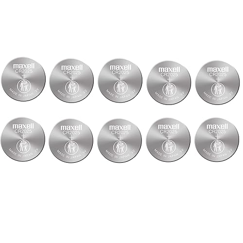 CR2025 Maxell Micro Lithium Cell Battery for Watches and Electronics - 10 Pack