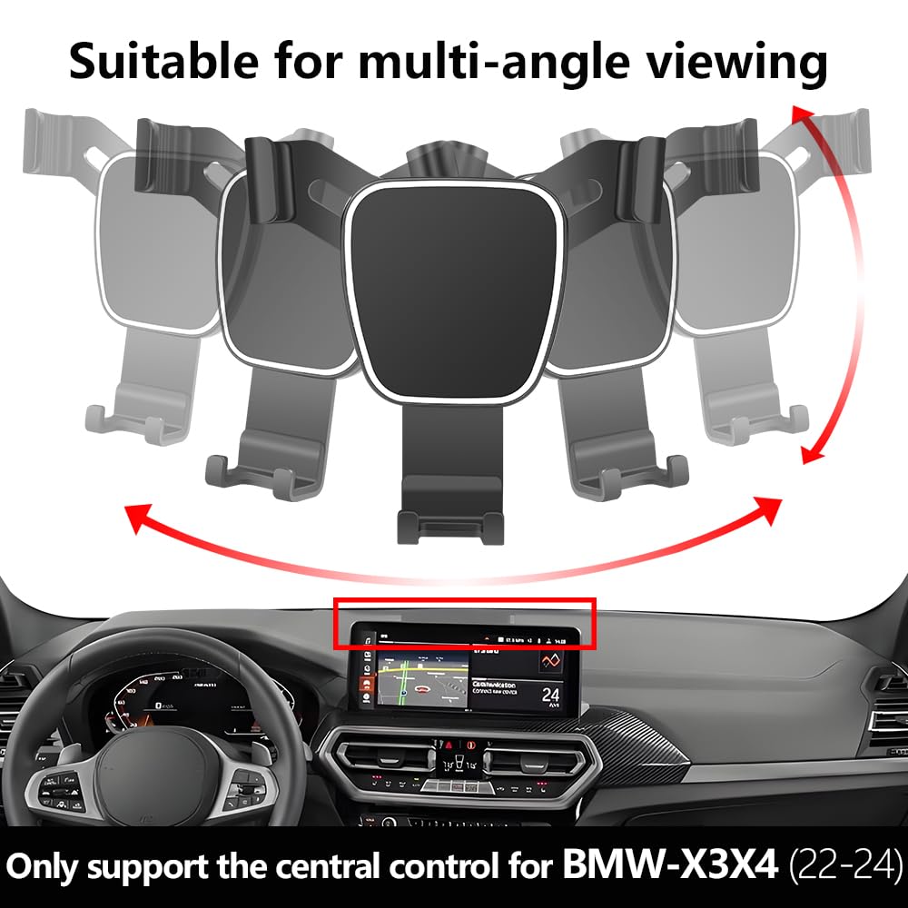 Car Phone Holder for BMW X3 2022-2024?X3 M 2022-2024?X4 2022-2025?X4 M 2022-2024?12.3 inch Screen? Auto Accessories Navigation Bracket Interior Mobile