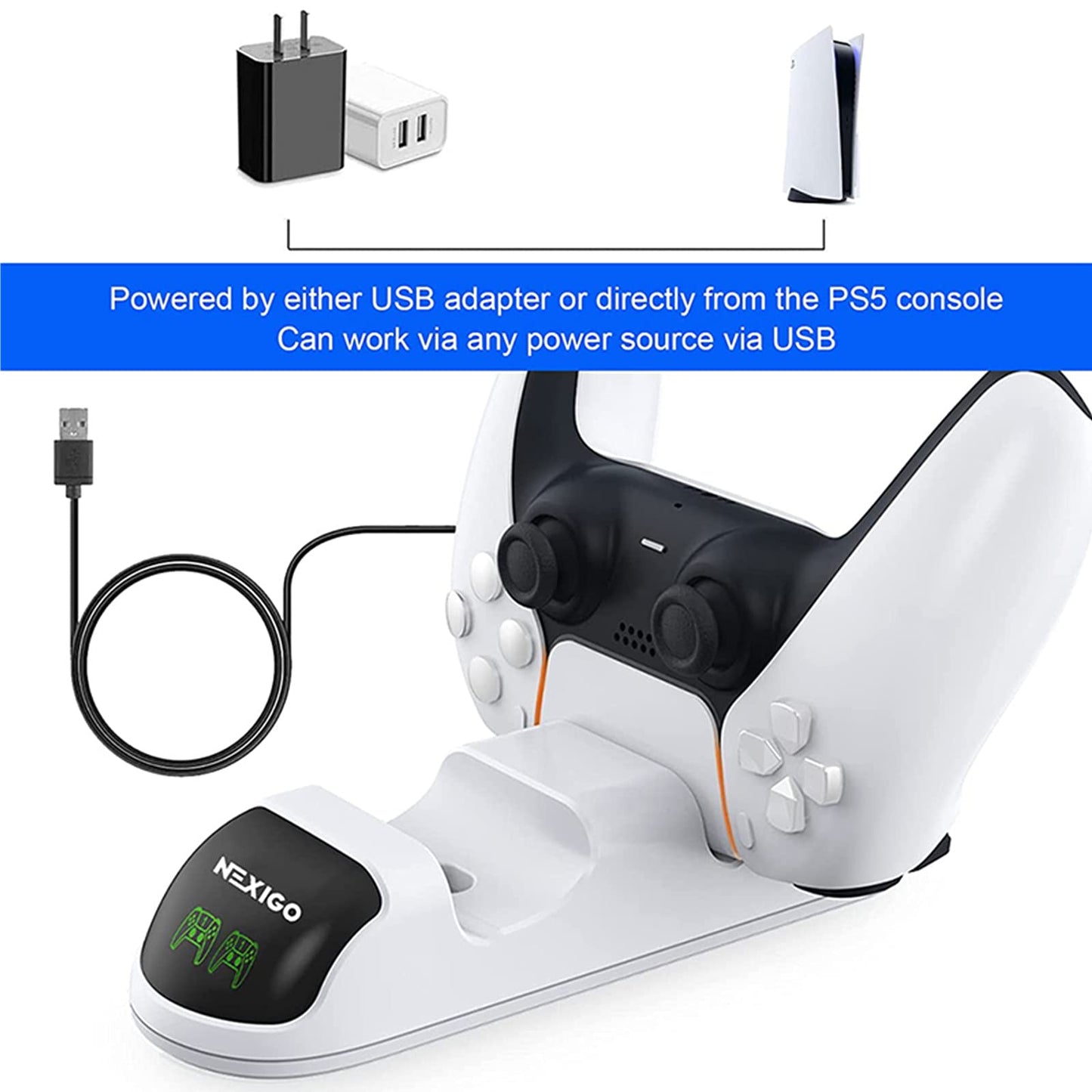NexiGo PS5 Controller Charger,