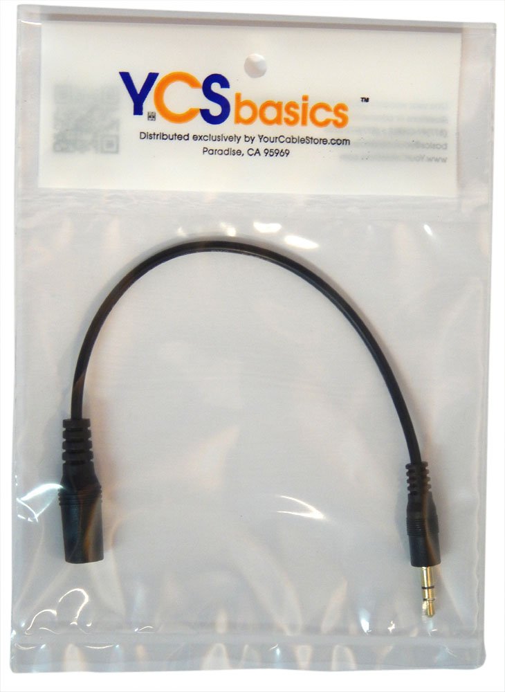 YCS basics 3.5mm Smartphone TRRS Headset to TRS Headphones Adapter (Removes The Microphone Channel)