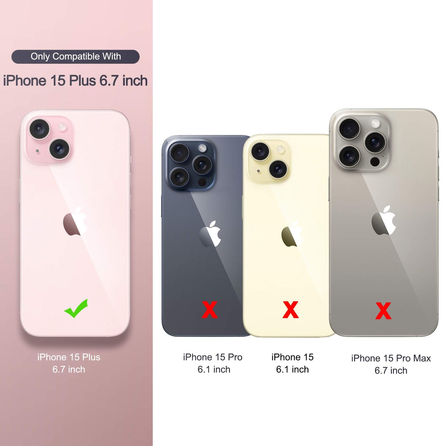 ULAK Compatible with iPhone 15 Plus Wallet Case, Blossom