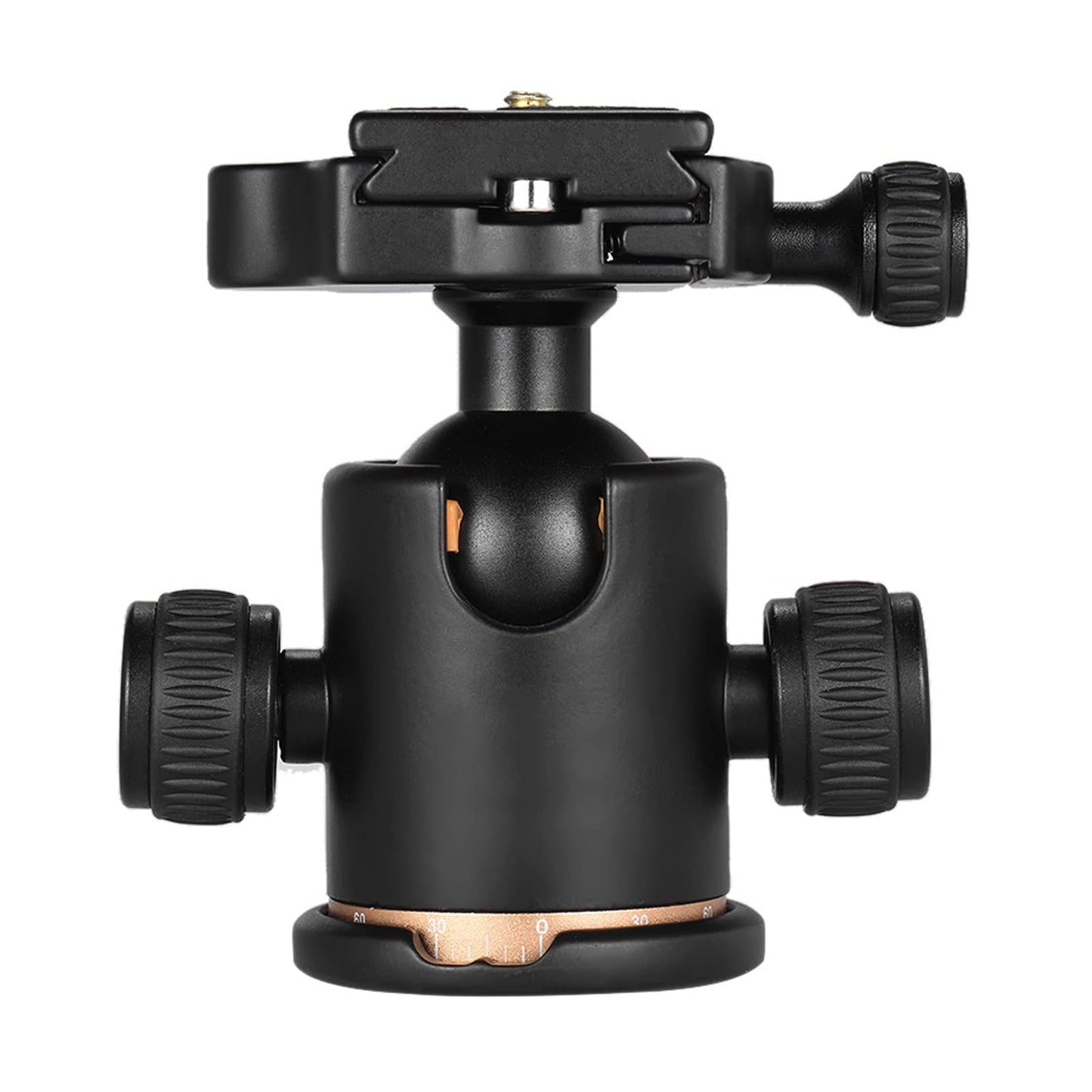 Andoer Tripod Ball Head, 360 Degree Rotating Panoramic Ball Head with Quick Release Plate 1/4 to 3/8 Screw Adapter Max 8kg/17.64lbs for Tripod Monopod