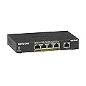 NETGEAR 5-Port Gigabit Ethernet Unmanaged PoE Switch (GS305P v2) - with 4 x PoE+ @ 63W, Desktop or Wall Mount
