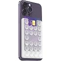 Flowarg Suction Cup Phone Mount - Clear White Silicone Phone Grips for Back of iPhone with Card Holder Case, Adhesive Sticky Accessories for iPhones
