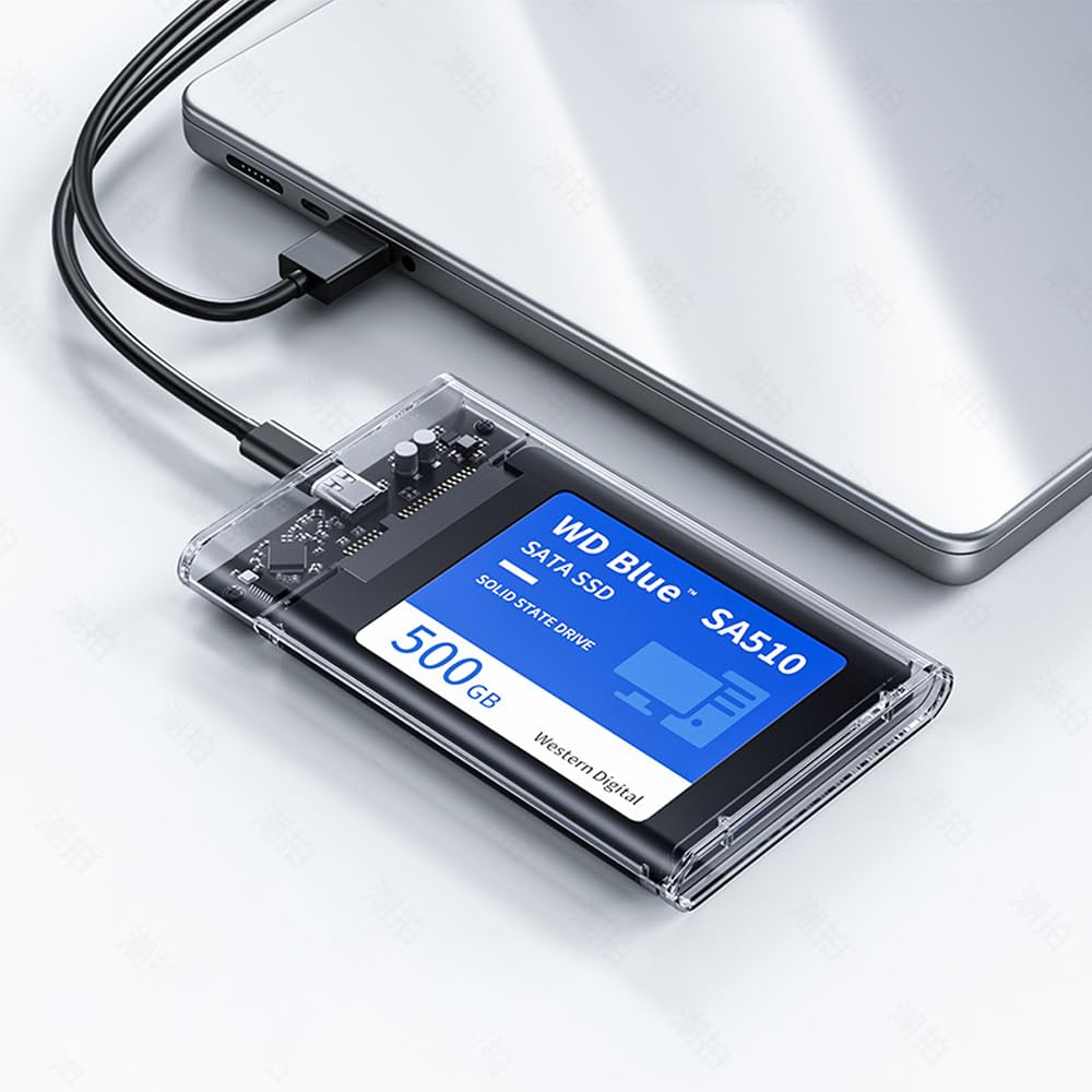 2.5 Inch Hard Drive Enclosure Type-C USB 3.1 3.0 to Sata 6gbps Computer External HDD Enclosure for Ssd & HDD 9.5mm 11mm External Hard Drive Case Drive
