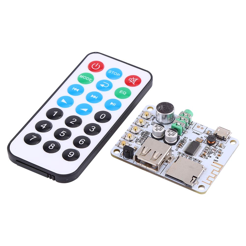 New Bluetooth Audio Receiver Microphone Amplifier USB TF FM MP3 Decoder WMA WAV FLAC Player(Bluetooth+Controller+Receiver)
