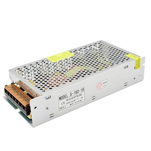 Hailimayo 18V 10A Switching Power Supply, 180W Corded Electric Transformer, Industrial Automation, Electronic Equipment, Communications, CE, RoHS