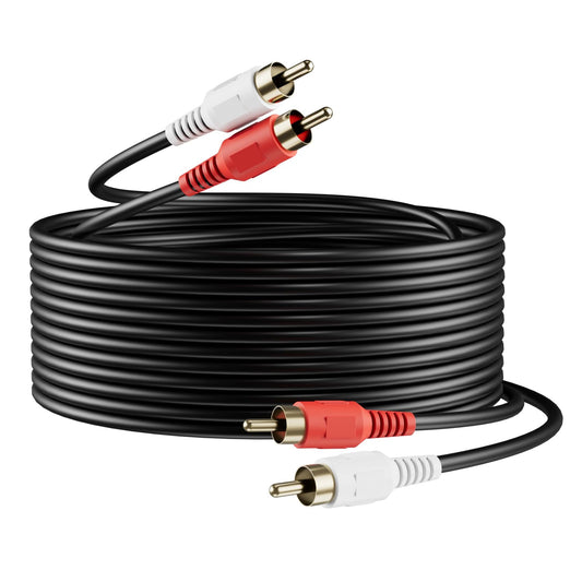 Sjorks RCA Cable 6ft,2RCA Male to 2RCA Male,Audio Stereo Subwoofer Cable [Hi-Fi Sound] Auxiliary Audio Cord for Home Theater, HDTV, Amplifiers, Hi-Fi