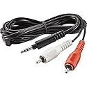 Insignia - 6' 3.5mm Mini-to-RCA Stereo Audio Cable - Black