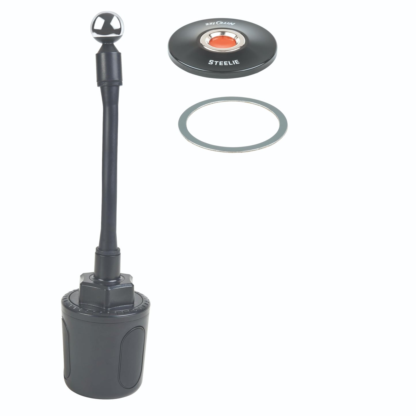 Nite Ize Steelie Orbiter Plus Cup Holder Kit - MagSafe Car Accessory for Phone Holder - Alternative to Car Dashboard Mount & Vent Mounts - Universal