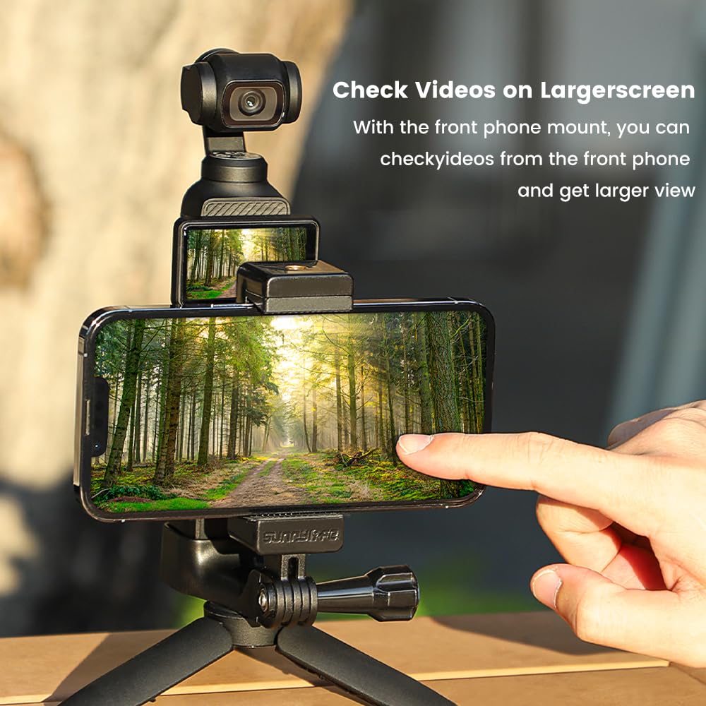Fergio OSMO Pocket 3 Front Phone Mount Accessories (1/4”Thread Screw), Used with Tripod and Expansion Mount Extension for DJI Osmo Pocket 3