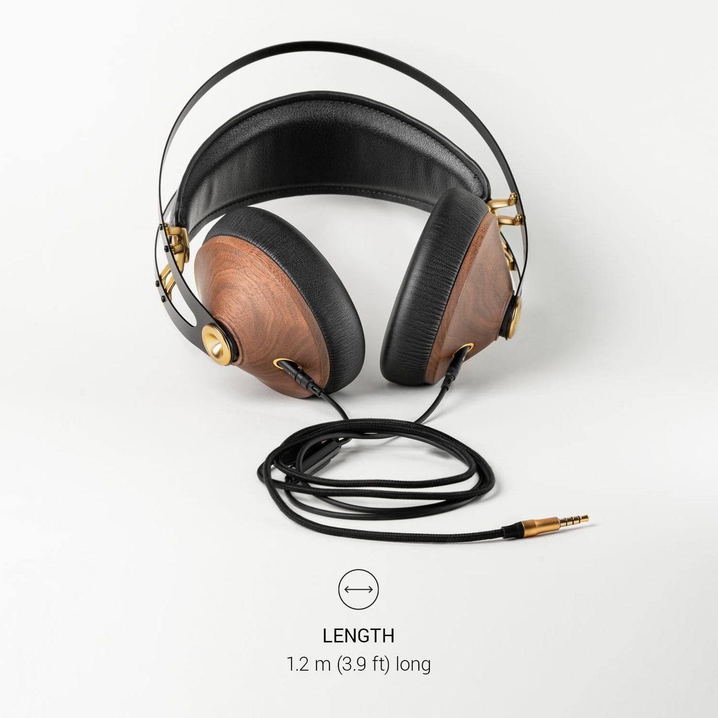 MEZE AUDIO | 1.2m Cable with Mic & Remote for 99 Classics Walnut Gold | 3.5 mm Male to Dual TS Mono 3.5mm Male Connector Plug | Kevlar Reinforced…