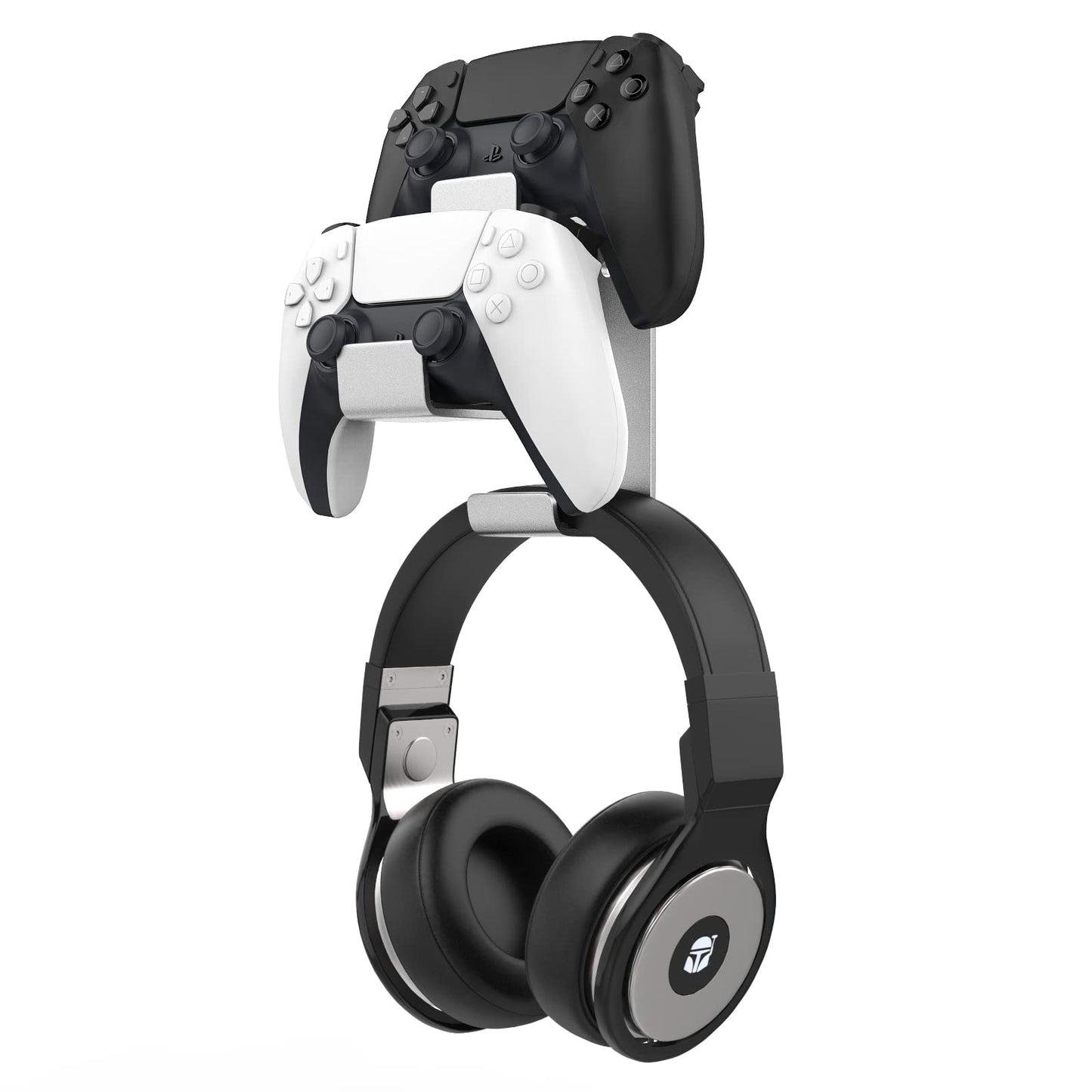 Moko Controller Holder Dual Gamepad Controller & Headphone Hanger Compatible with Xbox One, Xbox 360, PS3, PS4, PS5, PC, STEAM, Switch/Switch 2, Wall