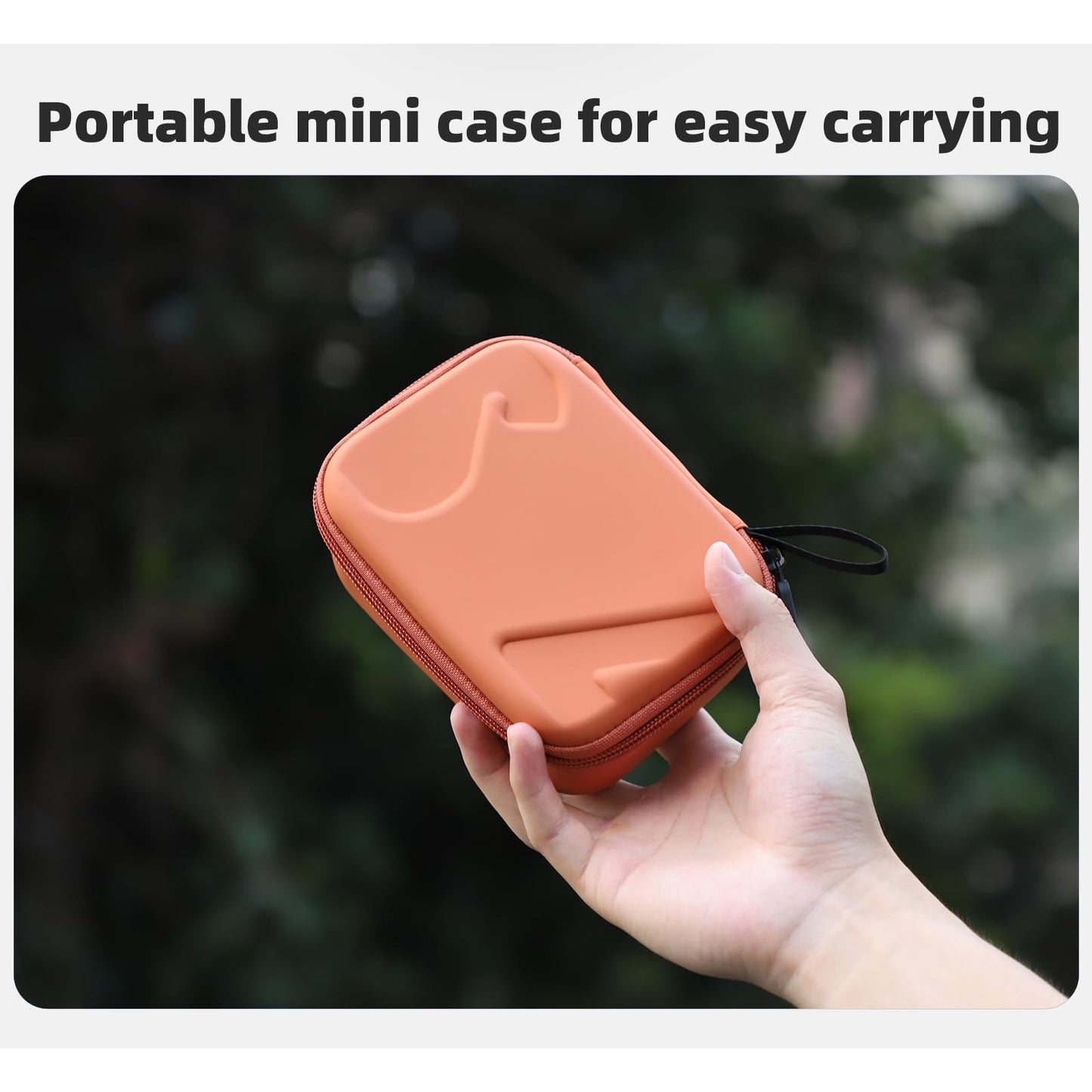 FSIDIWT Carrying Case for DJI Osmo Action 5 Pro/4/3, Portable PU Storage Travel Bag for DJI Osmo Action 5 Pro/4/3 Accessories (Orange)