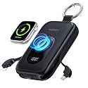 RORRY CharmGo Portable Charger, 20000mAh PD 30W Portable Charger Power Bank with 2 Built-in Cables, Fast Charging Battery Pack with Keychain, Travel