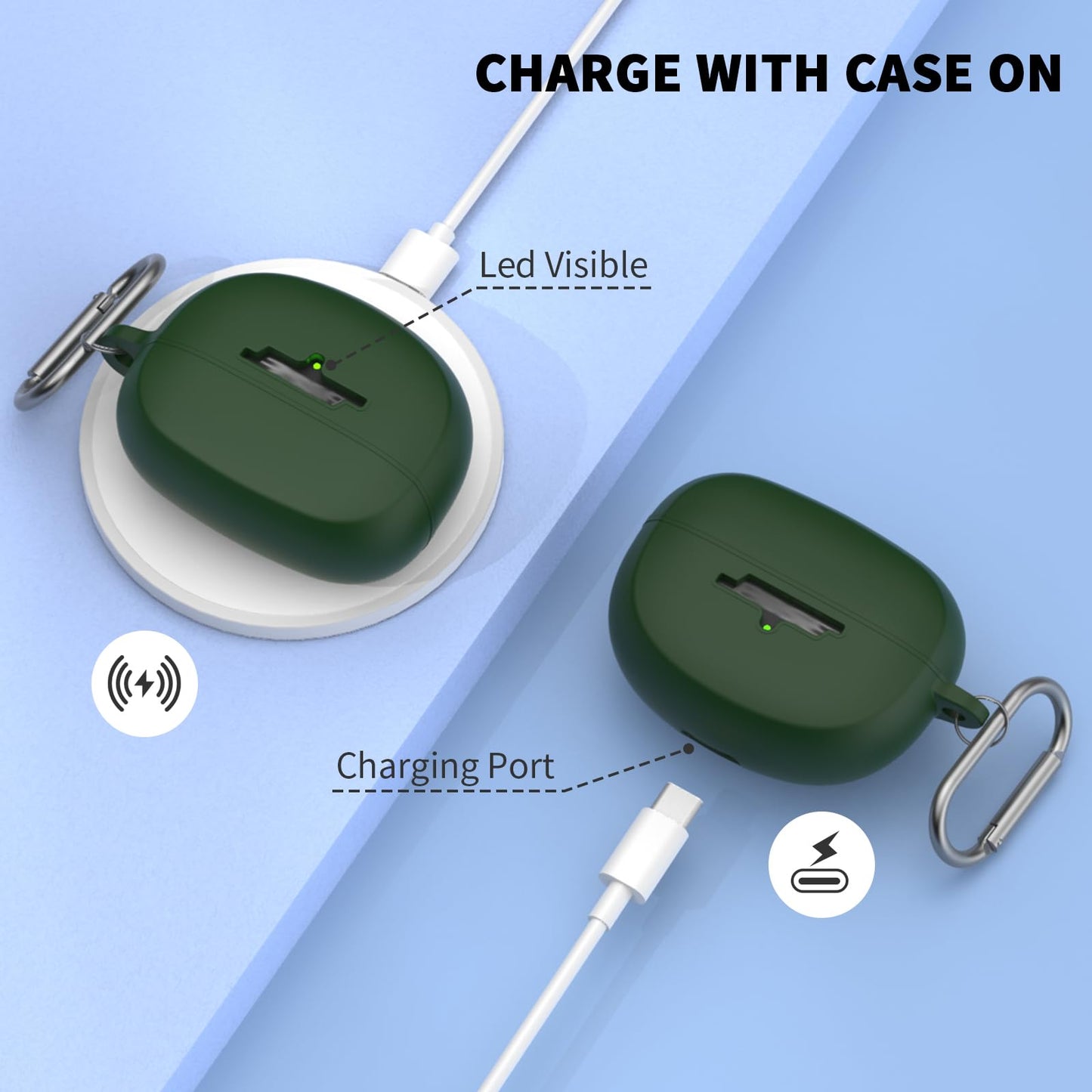 TUDIOW for New Bose Ultra Open Earbuds Case(2024), Silicone Shockproof Protective Cover for Bose Open Ear Wireless Earbuds Accessories
