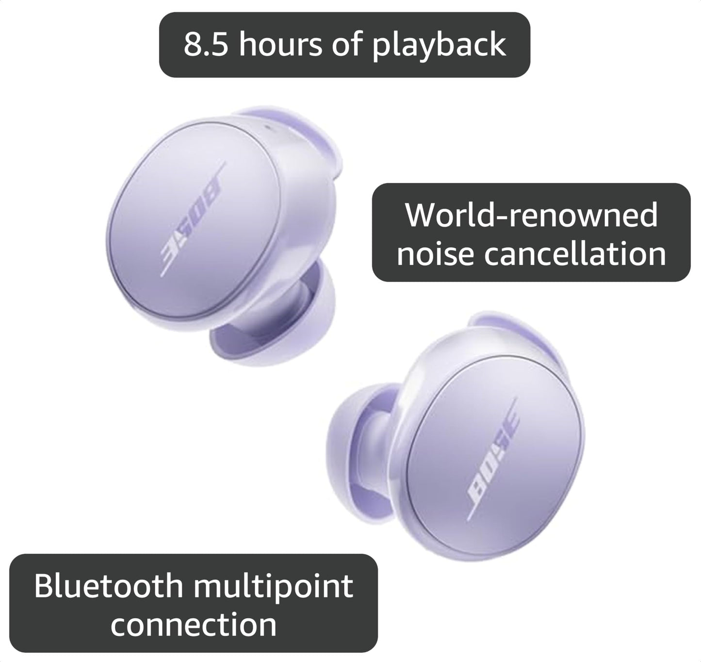 Bose New QuietComfort Wireless Noise Cancelling Earbuds, Lifestyle Bluetooth Earbuds with Active Noise Cancellation, Up to 8.5 Hours of Battery Life