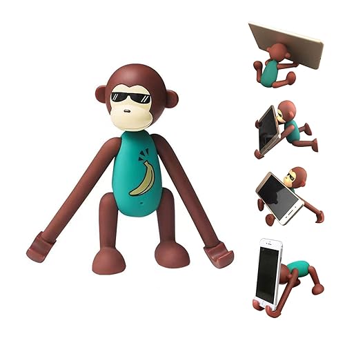 ROCAMI Cute Desk Accessory, Funny Desk Decor - Adjustable Phone Holder for Smartphones & Tablets (Green)