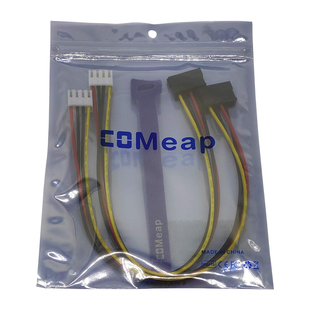 COMeap SATA Power Cable for Hikvision Video Recorder, 4 Pin to SATA Hard Drive HDD Power Adapter 13-in(33cm) (2-Pack)