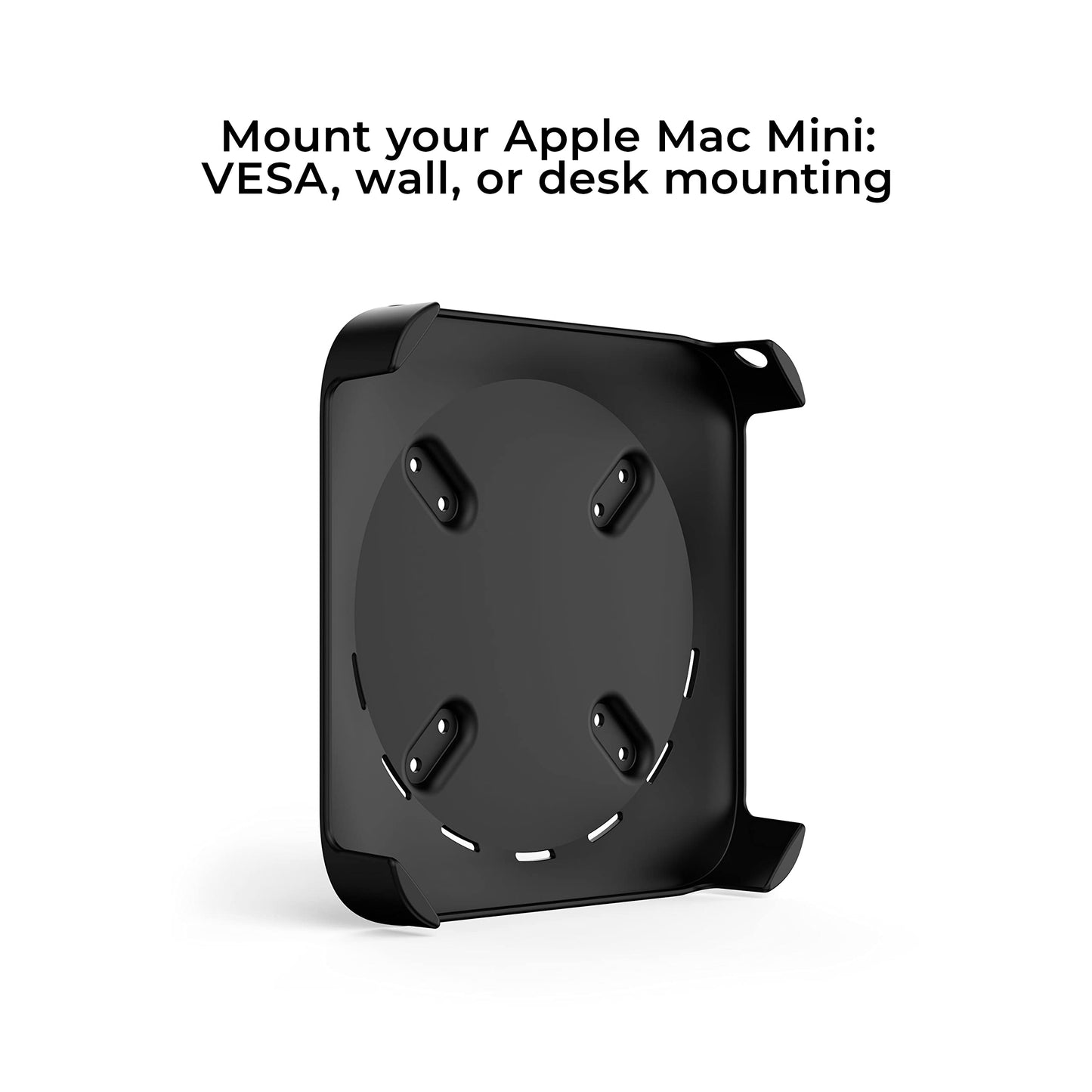HumanCentric Mount Compatible with Mac mini, Custom Mount Adapter for Wall, Rack, Under Desk, Behind Monitor, 75x75mm and 100x100mm VESA Patterns