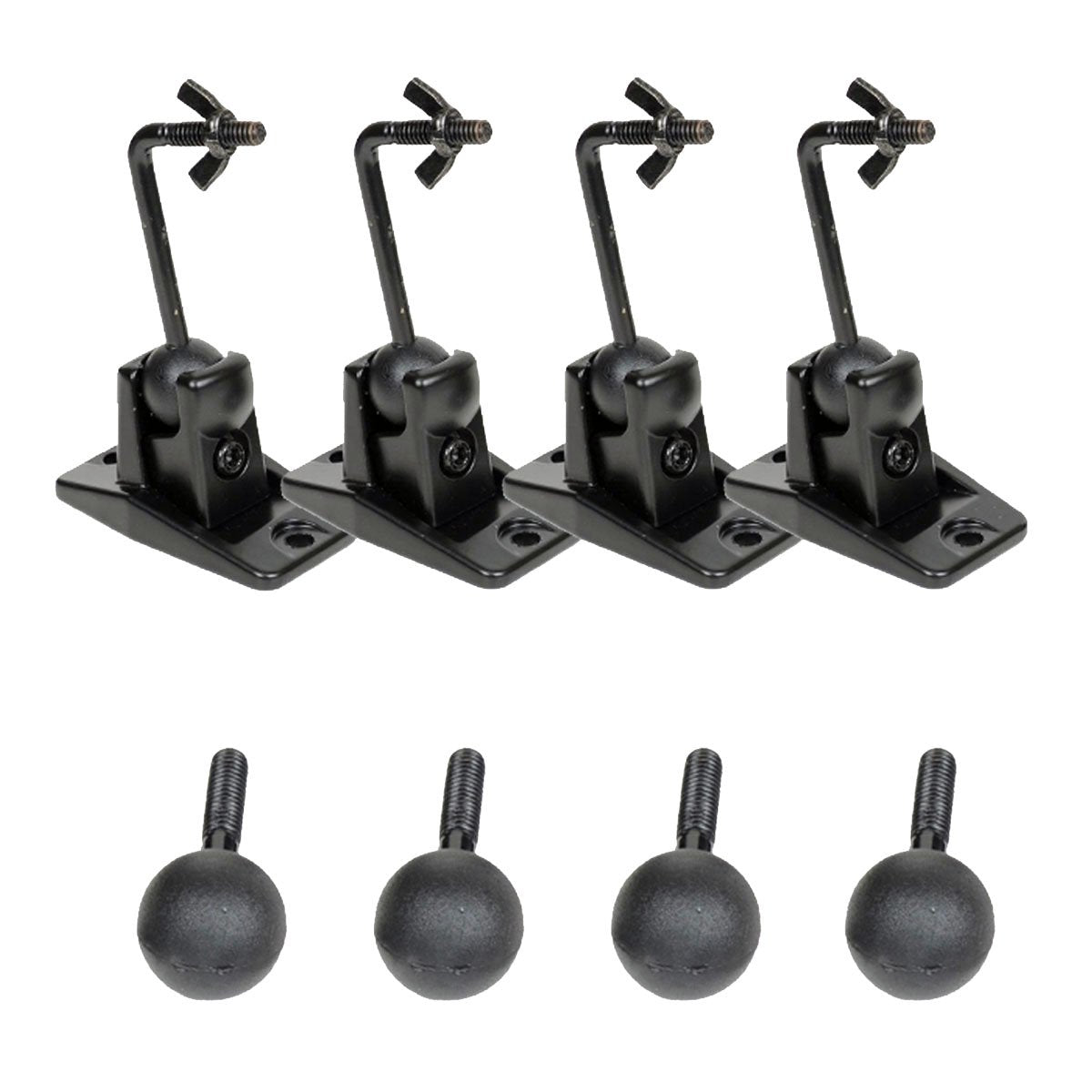 VideoSecu Universal Wall Ceiling Audio Mount for Home Theater Satellite Speaker - 4 Packs MS40B4 WN3