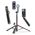SpereSeren [1s-Open] Magnetic Phone Tripod for iPhone MagSafe - 70'' Selfie Stick Tripod Stand with Remote, Portable Cellphone Stand for Recording