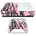 MightySkins Skin Compatible with Microsoft Xbox One S - Pink Tree Camo | Protective, Durable, and Unique Vinyl Decal wrap Cover | Easy to Apply