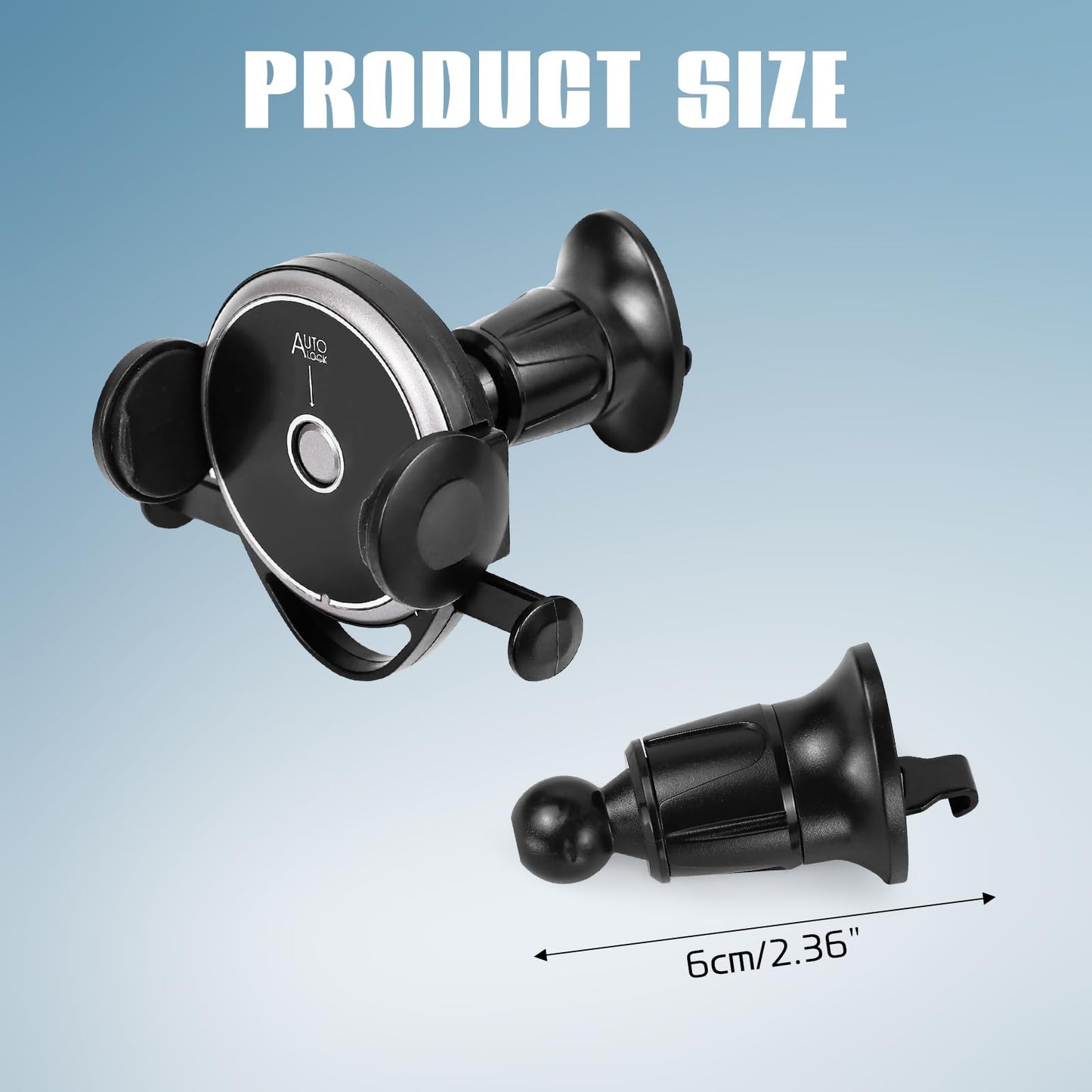 Hovom Phone Holder for Car Vent, Adjustable Car Phone Mount, Auto-Locking Car Air Vent Cell Phone Holder, Stable Vehicle Phone Stand for All