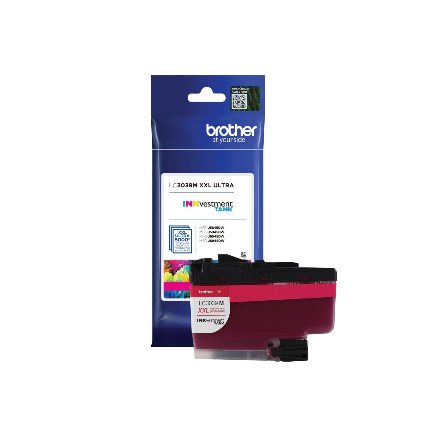 Brother Genuine LC3039M, Single Pack Ultra High-Yield Magenta INKvestment Tank Ink Cartridge, Page Yield Up to 5,000 Pages, LC3039, Amazon Dash