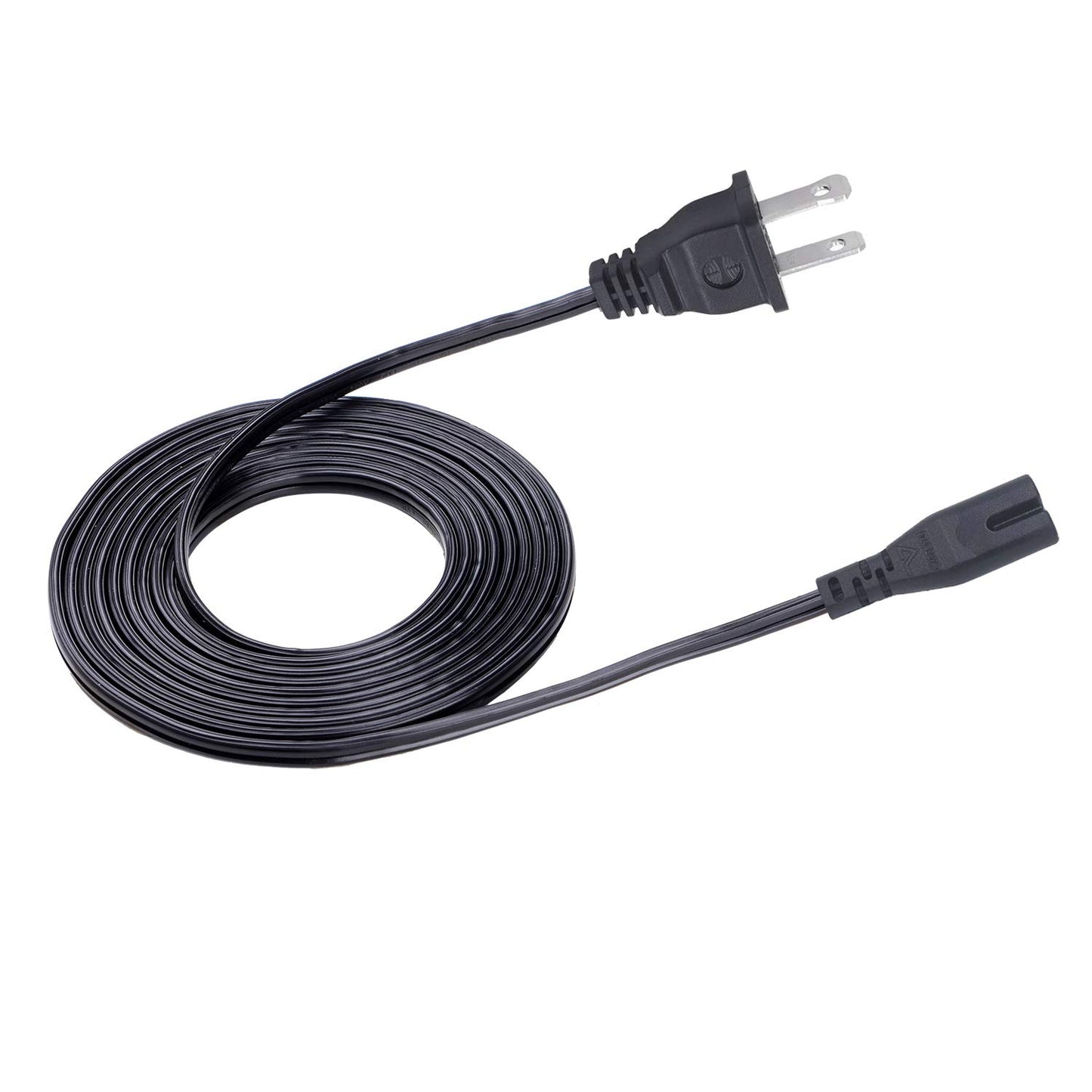 8ft 2 Prong Power Cord Replacement for Sony PlayStation 5 PS5 PS2 PS3 PS4 Slim Edition Xbox One 1 S Slim Game Console, Xbox One X Supply Plug Electric