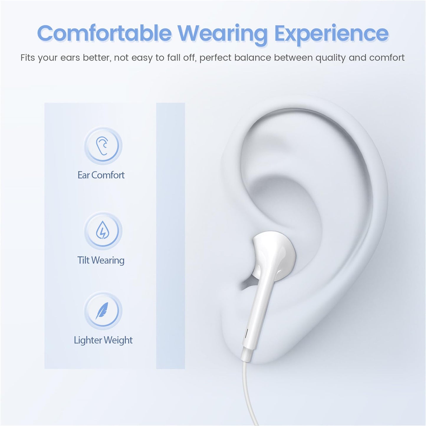 2 Pack USB C Headphones for iPhone 17 with Microphone & Remote Control