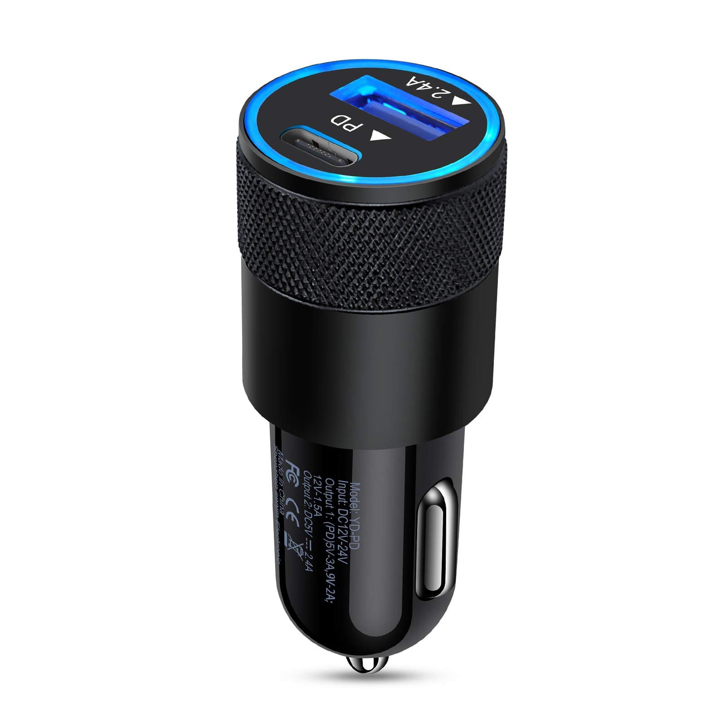 USB C Fast Car Charger,30W 3.0 PD Type C Car Adapter 2 Port USB C Car Plug Compatible for iPhone 17/16/15/14/13/12 Pro Max/11 Pro/SE/X/XR/8/7/6