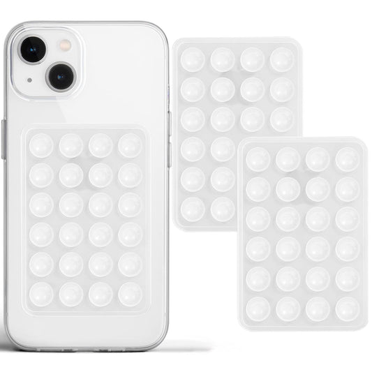 PKYAA Anteel 2 Pack Silicone Suction Phone Case Adhesive Mount, Strong Grip Holder for Selfies and Videos, Hands-Free Sticky Phone Grip for iPhone