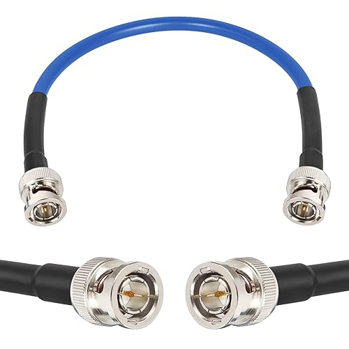 XRDS -RF 12G SDI Cable 1FT, SDI Video Cables 3G/6G/12G 75ohm BNC Male Cable Supports HD-SDI/3G/6G-SDI/4K/8K for Video Security Camera Converter