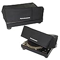TECHNICS Turntable Dust Cover for SL-1200 / SL-1210 & Pioneer PLX-1000 Record Player Protector [Water Resistant, Antistatic, Black Premium Fabric] by