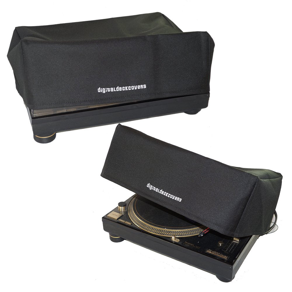 TECHNICS Turntable Dust Cover for SL-1200 / SL-1210 & Pioneer PLX-1000 Record Player Protector [Water Resistant, Antistatic, Black Premium Fabric] by