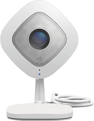 Arlo (VMC3040-100NAS) Q - Wired, 1080p HD Security Camera | Night Vision, Indoor Only, 2-Way Audio | Cloud Storage Included | Works with Alexa