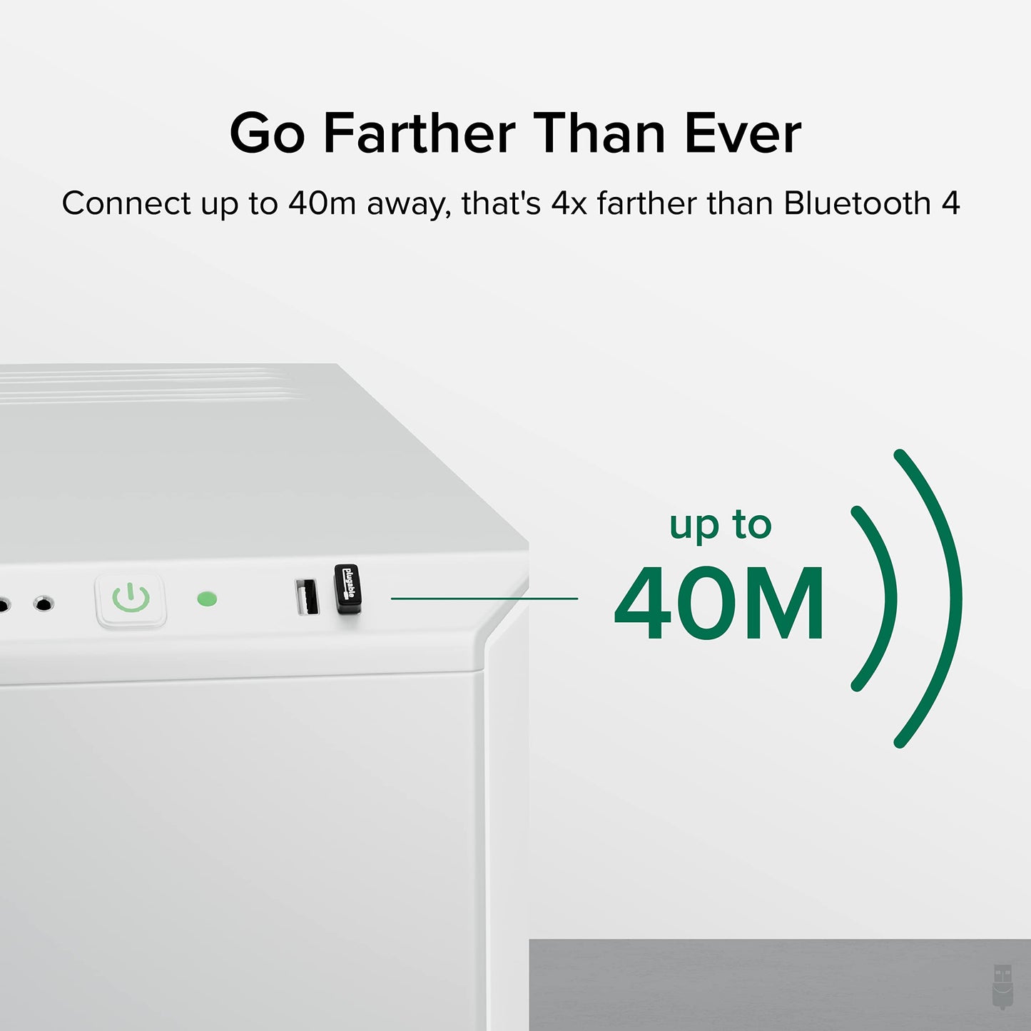 Plugable USB Bluetooth Adapter for PC - Connect Up to 7 Devices, Headphones, Speakers, Keyboard, Mouse, Printer, Enhanced Range & Audio, Compatible