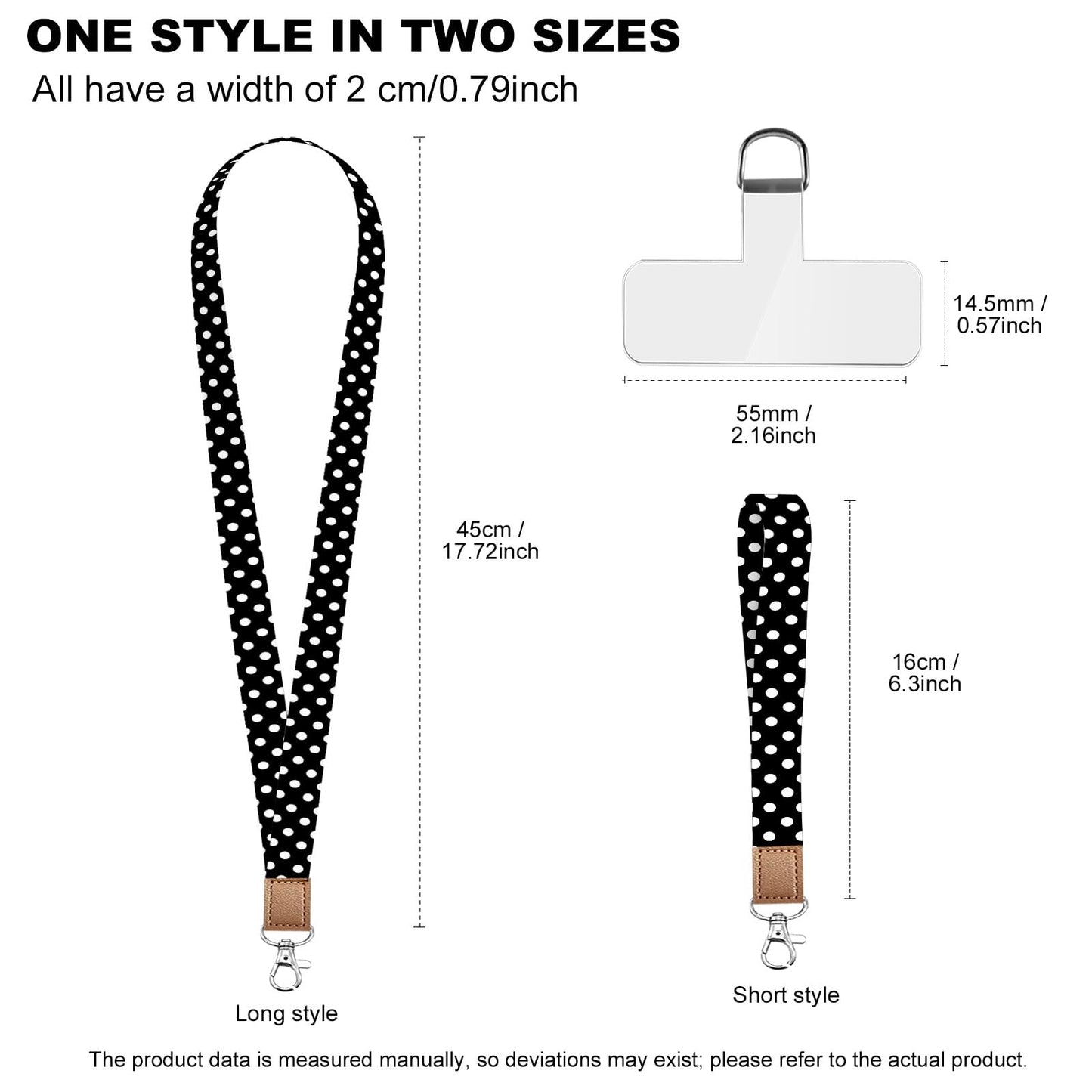 ZSYTZL 2 Pack Phone Lanyard with 2 Tether Tab, Cute Neck Wrist Straps for Phone Wallet ID Badge Keychain, Compatible with Most Smartphones
