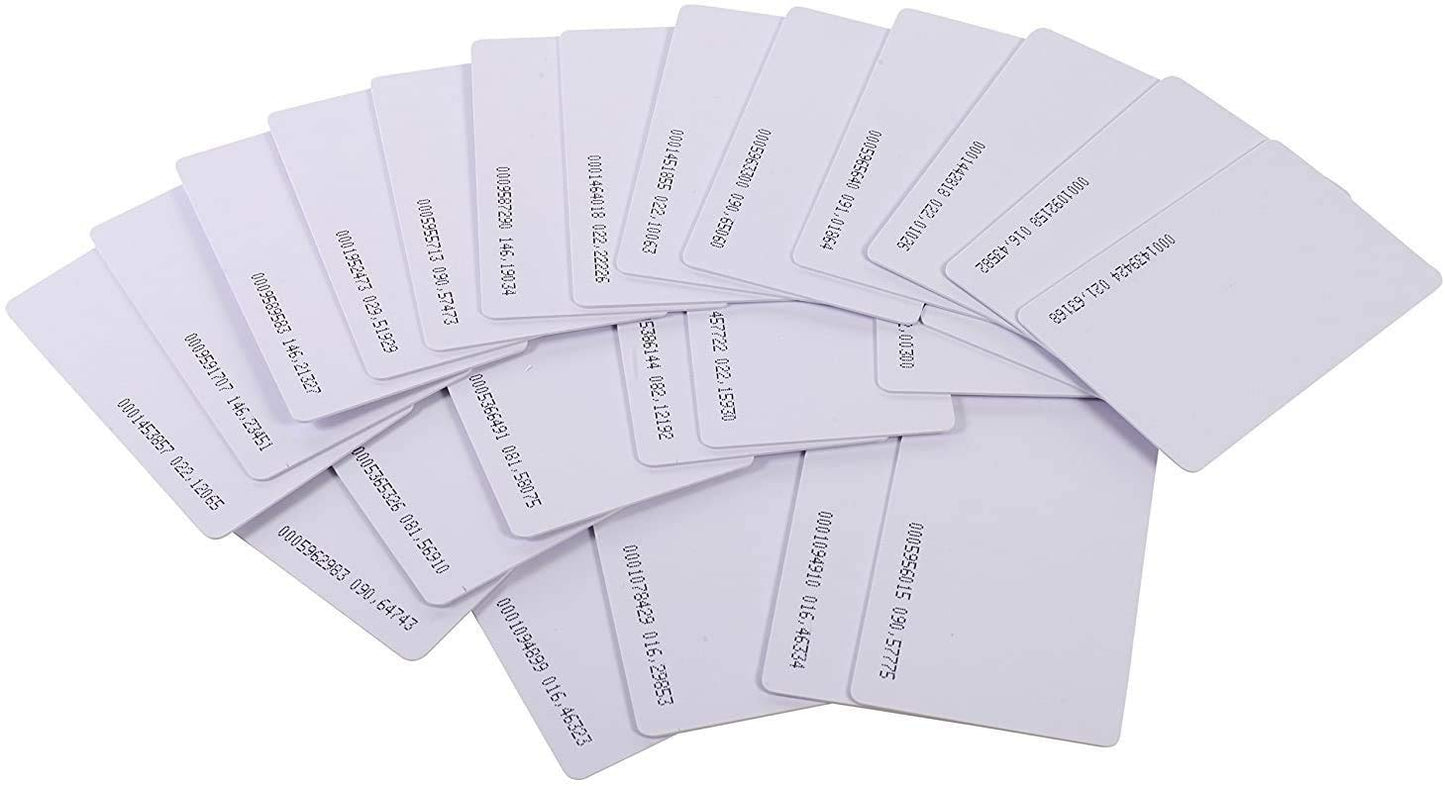 UHPPOTE Contactless 125kHz RFID Proximity Smart Card 0.8mm Thick for Access Control System & Time Attandance (Read only, 100 Pack)