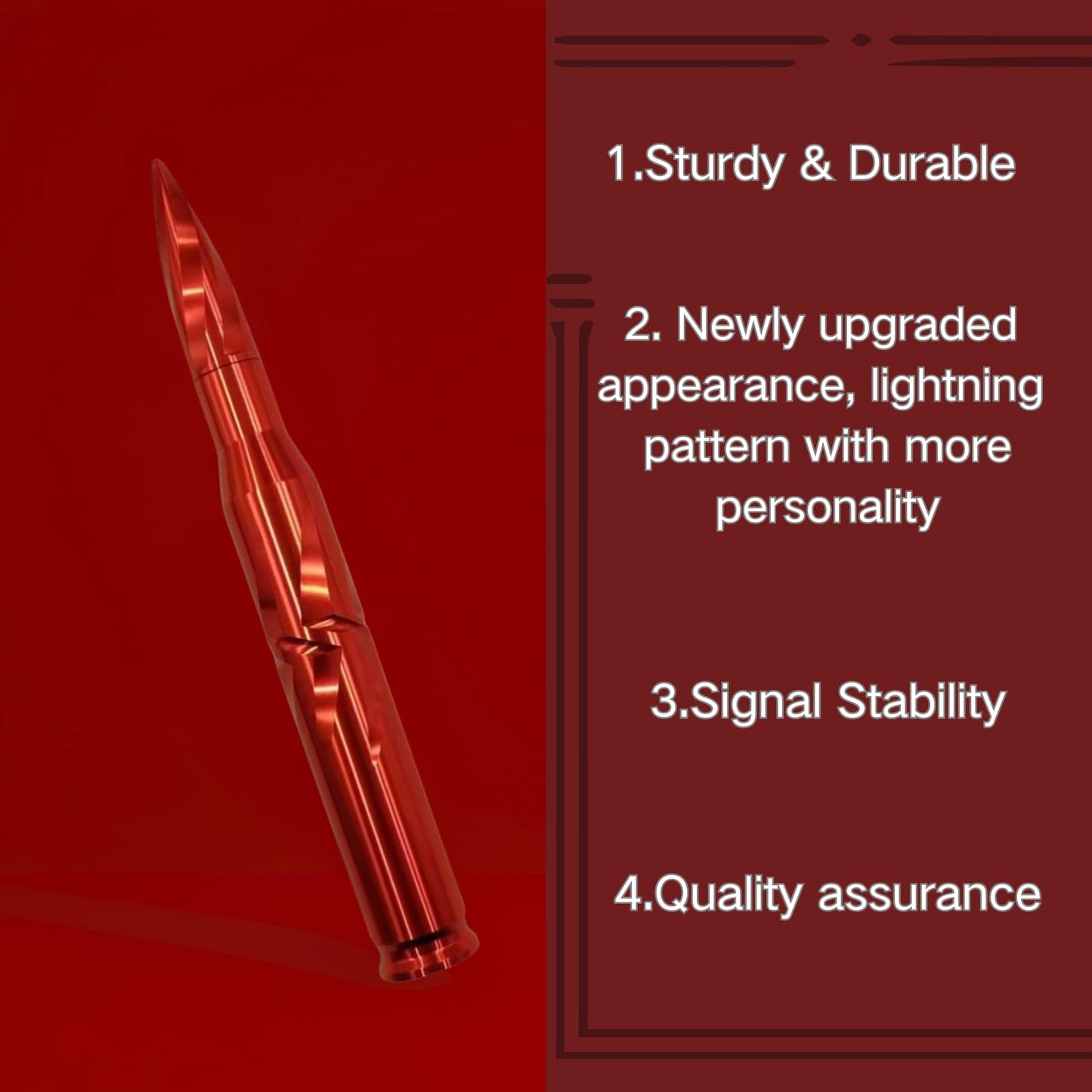 Medduw 5.5 inch red Bullet Antenna Replacement for Ford F150 F250 F350 RAM 1500 2500 Raptor Truck Antenna Accessories