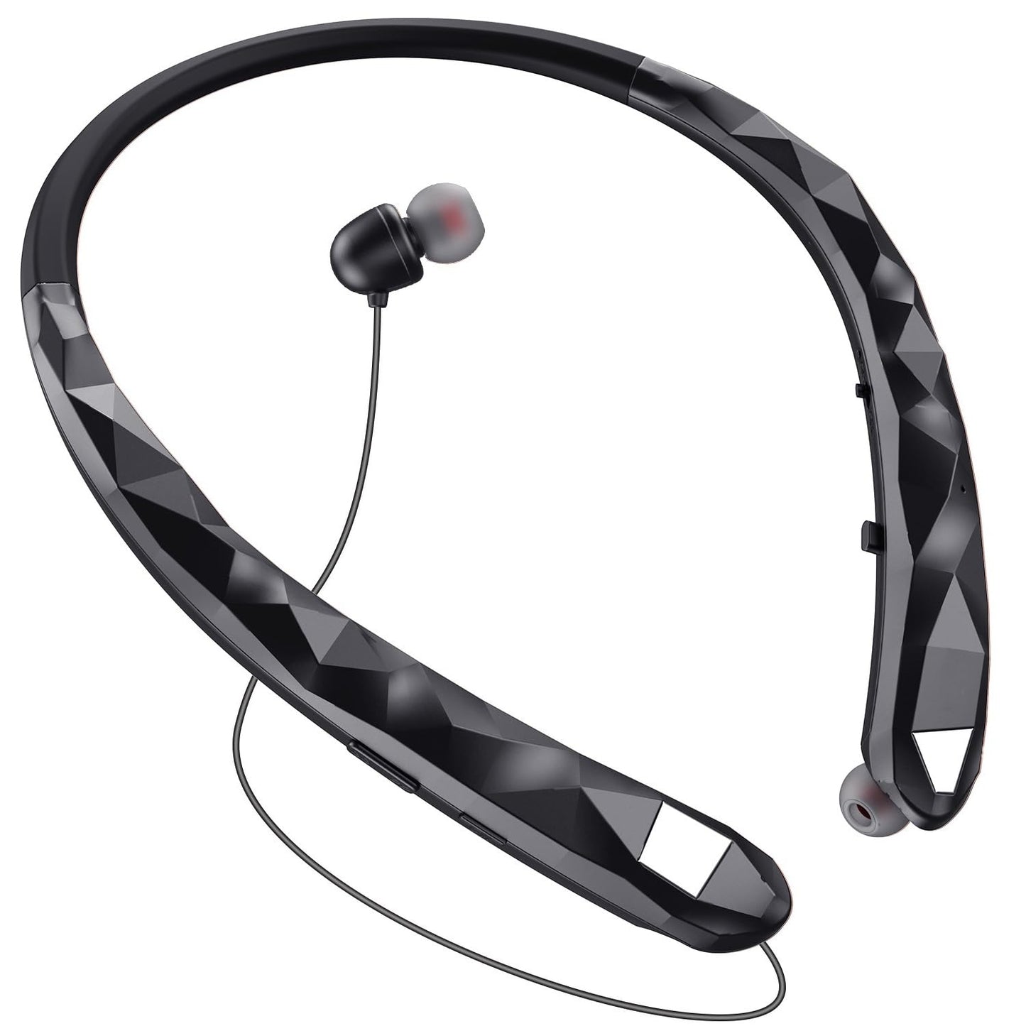 Finpola Bluetooth Neckband Headphones, Retractable Headphone Bluetooth 5.3 & IPX5 Waterproof, Neckband Headphones Vibration Call Alerts with 16H Talk…