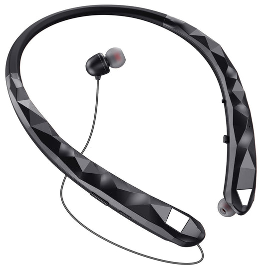 Finpola Bluetooth Neckband Headphones, Retractable Headphone Bluetooth 5.3 & IPX5 Waterproof, Neckband Headphones Vibration Call Alerts with 16H Talk…