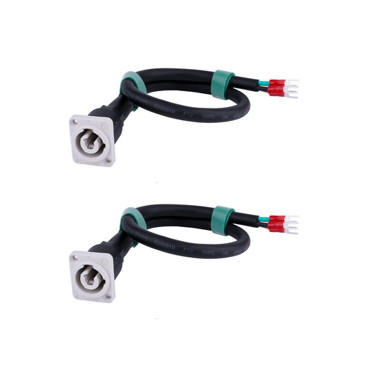 Toronce 3 PIN AC Powercon Connector Male Connector Blue/White Socket_with 14Awg 1.5Feet PoweCable 20A/250V for Stage Light LED Screen