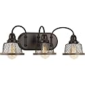 Progress Lighting Tilley Collection 3-Light Coastal Bath Vanity Light Antique Bronze