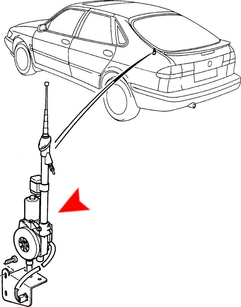 URO Parts 5035944 Antenna Mast, Black Version